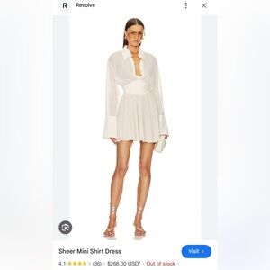 Helsa Sheer White Mini Dress